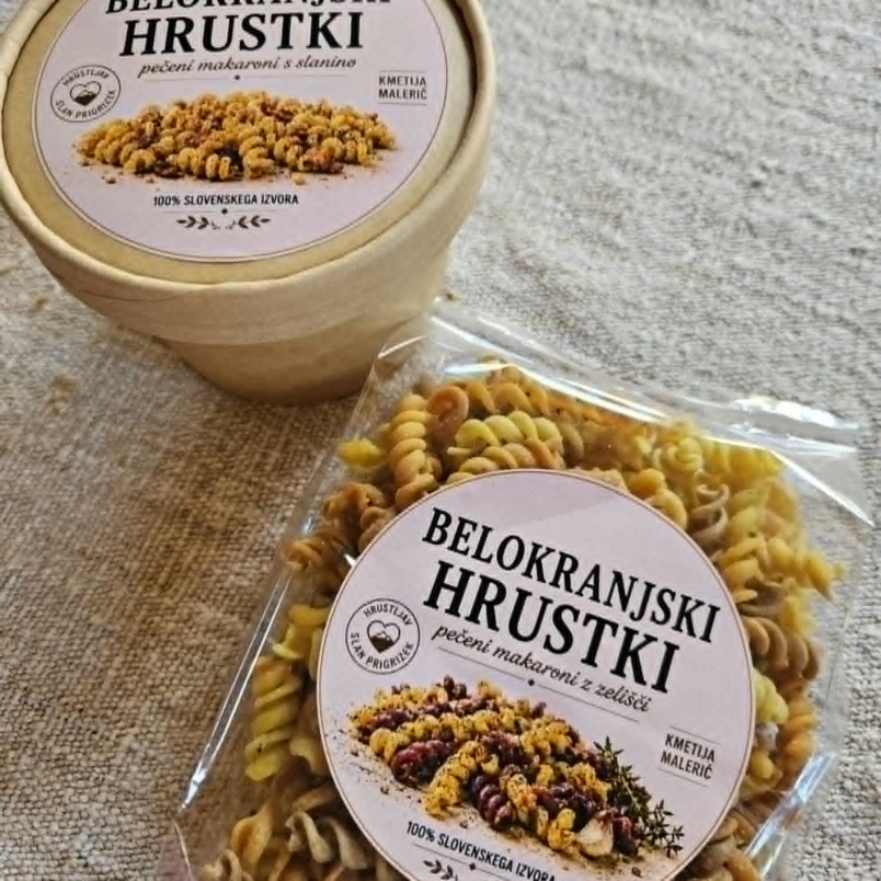 BELOKRANJSKI HRUSTKI- pečeni makaroni s slanino